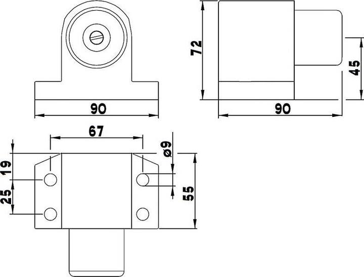 Actual product image Universal Textiles Floor/door buffer for heavy doors, doors up to 120kg