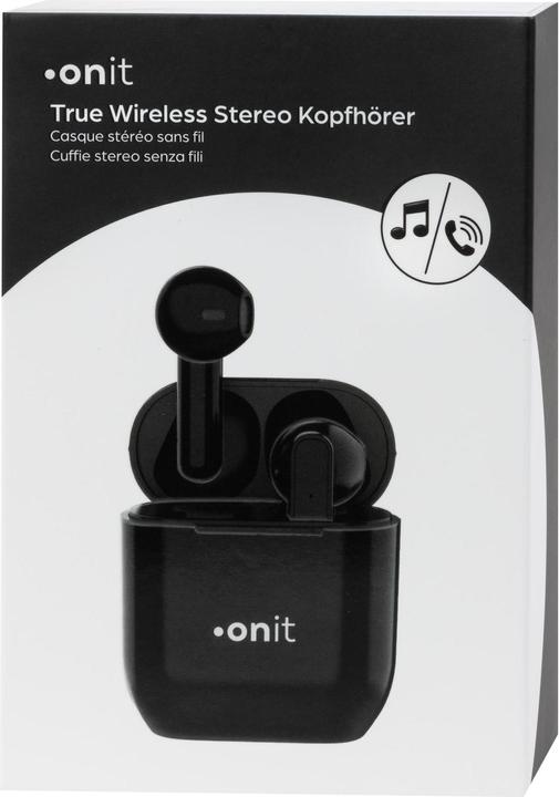 Produktbild Onit True Wireless In-Ear-Kopfhörer Entry Schwarz (Keine Geräuschunterdrückung, 3 h, Kabellos)