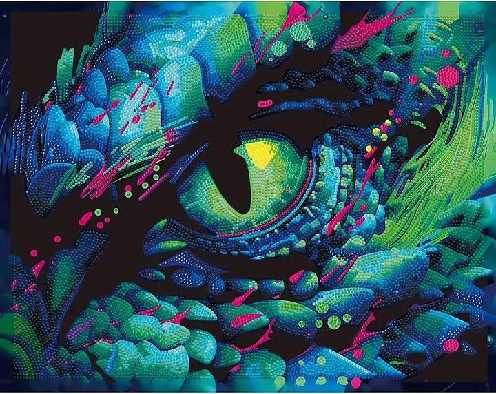 Actual product image Diamond Dotz Diamond Painting Neon Drachenauge