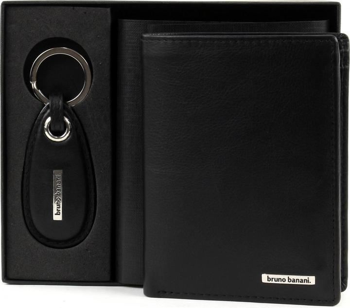 Actual product image Bruno Banani Gift Set Slim Wallet / Keychain Black