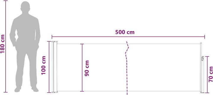 Actual product image vidaXL Einziehbare Markise