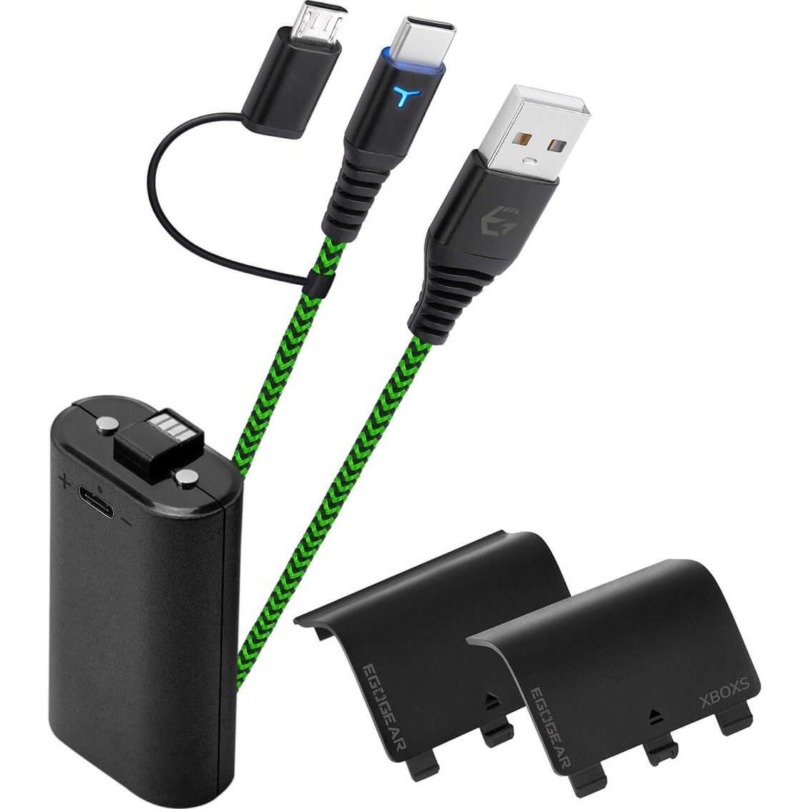 Egogear - Play & Charge Kit SCH10 pour Xbox Series X S et Xbox One (3 m), USB Kabel