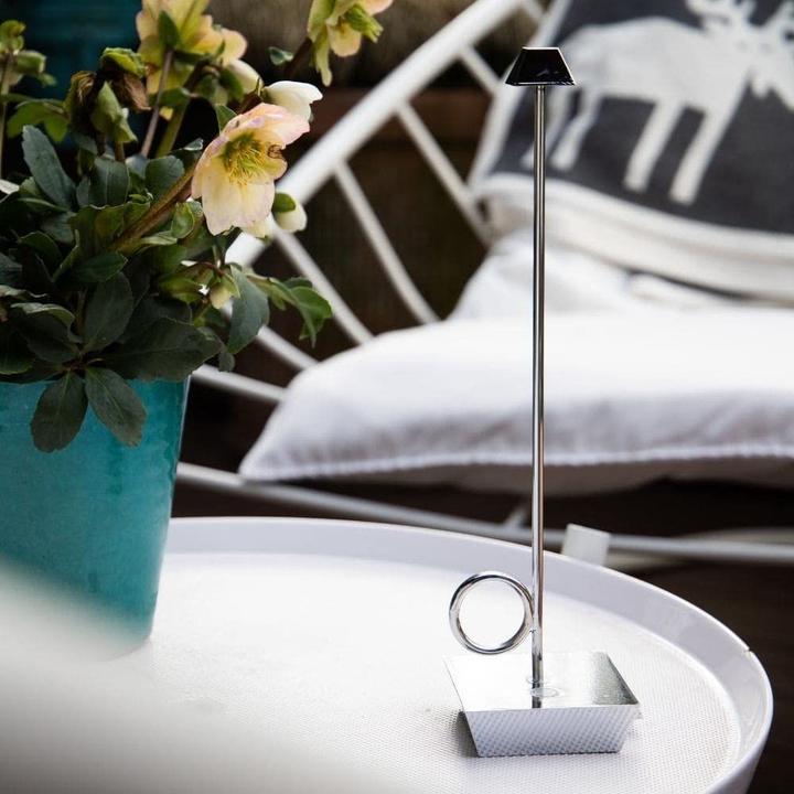 Image du produit Broggi Lampada Bugia ricaricabile cromata (Lampe Bugia rouge) (185 lm)