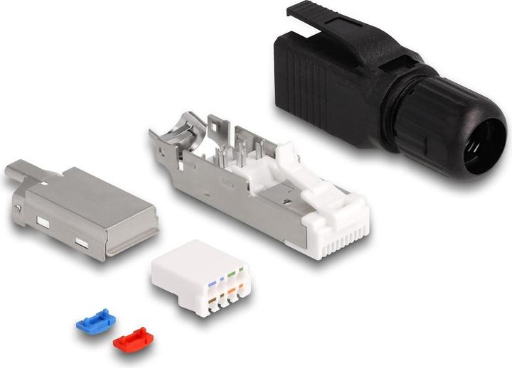 Productafbeelding Delock Stekker RJ45 Cat.6A 1 stuk, Zwart (Stekker netwerkkabel)