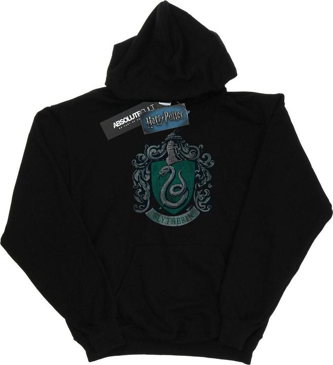 Immagine prodotto Slytherin Distressed Crest Felpa con Cappuccio Ragazze (128)