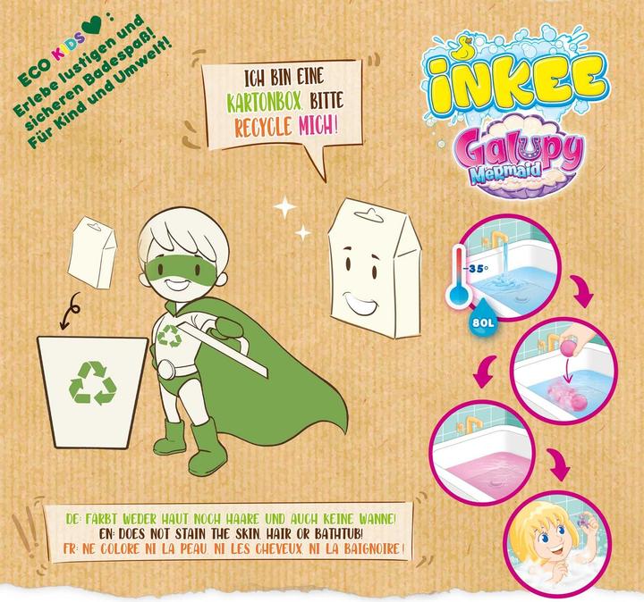 Actual product image Craze Inkee overshoot bathing balls Galupy Mermaid
