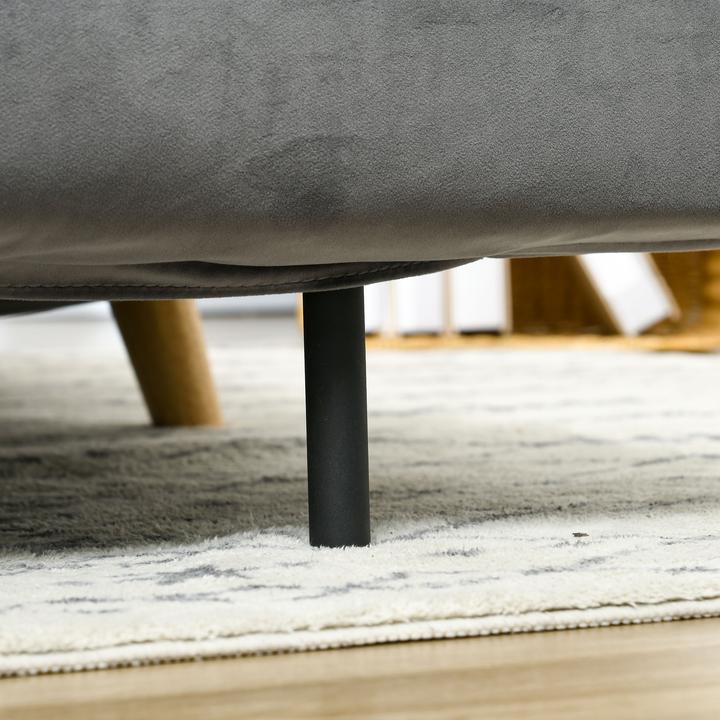 Immagine prodotto Homcom Schlafsofa Polyester, Stahl Grau (2 posti)