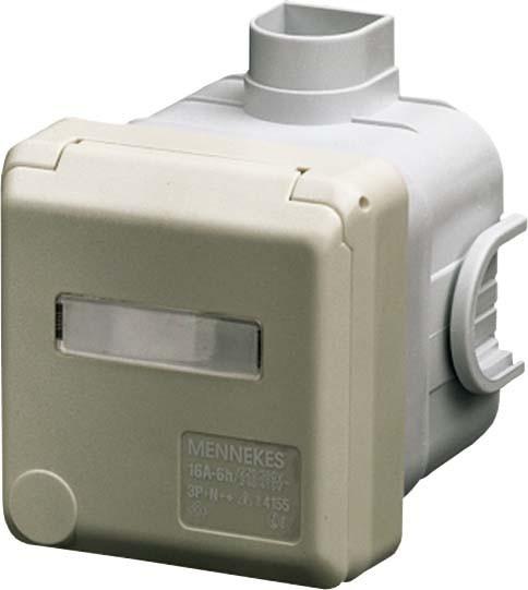 Actual product image Mennekes MEN 4155 Cepex socket outlet UP pearl white 400V 16A 5p