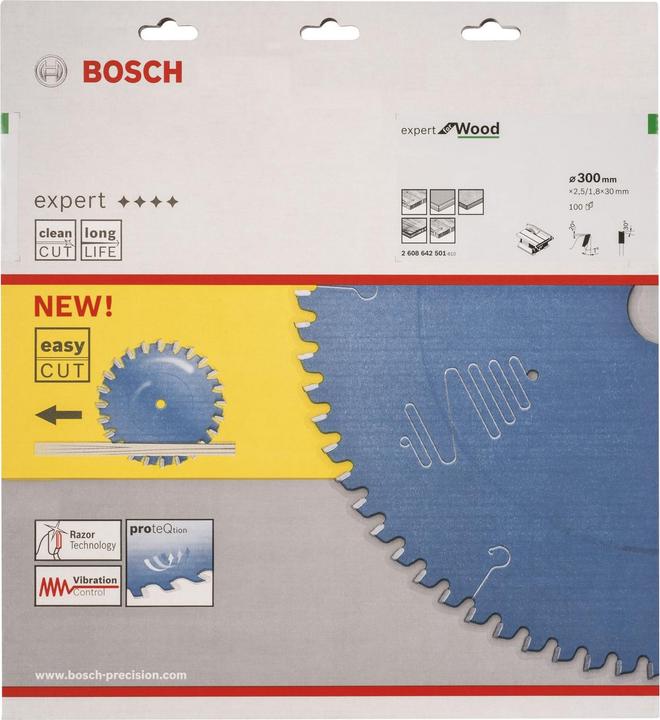 Produktbild Bosch Professional Zubehör Kreissägeblatt Expert for Wood, 300 x 30 x 2,5 mm, 100