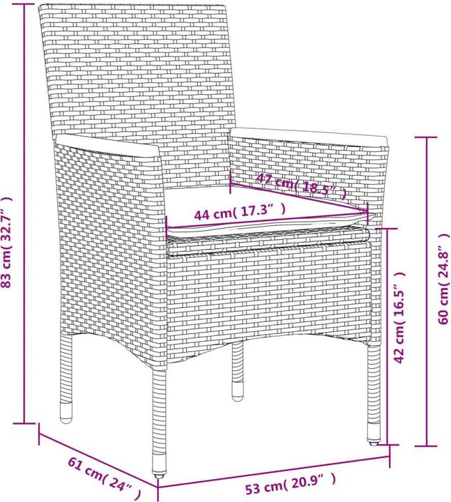 Produktbild vidaXL Garten Essgruppe