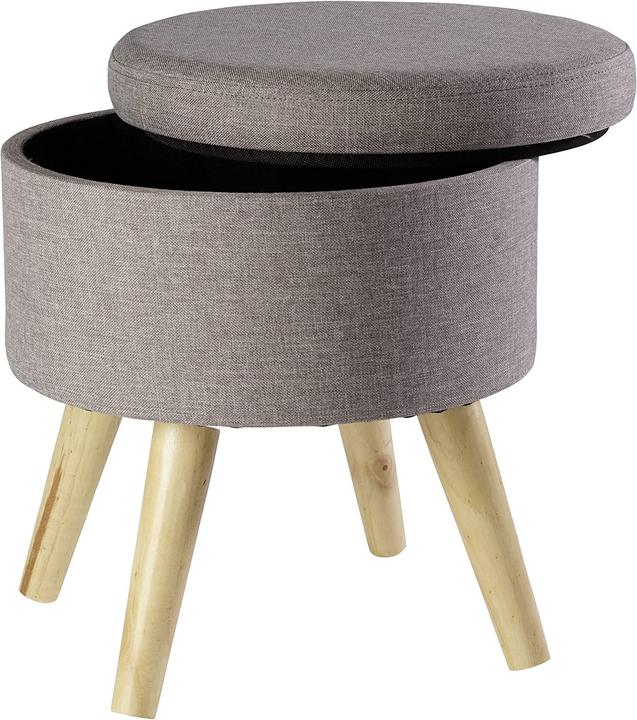 Echtwerk Sgabello con vano portaoggetti Max EW-SH-0485 grigio