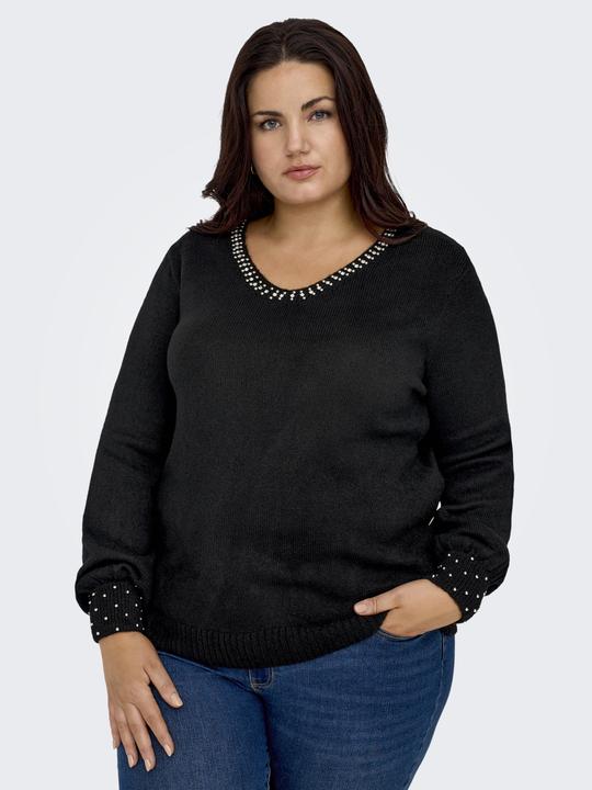 Image du produit Only Pull en maille curvy col V (L)