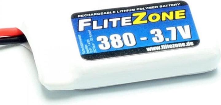 FliteZone Modellbau-Akku 380, LiPo, 3,7 V-/380 mAh (3.70 V, 380 mAh)