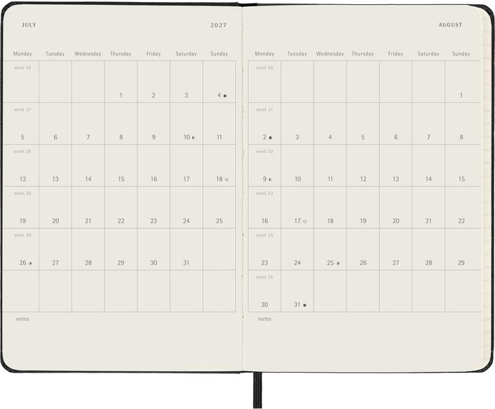 Produktbild Moleskine Taschenagenda Weekly (A6, 1 Woche / 1 Seite)