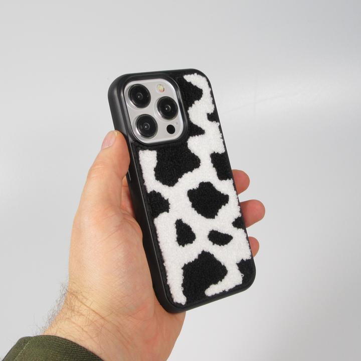 Actual product image PhoneLook Silicone cover with tufted surface cowhide effect (Apple iPhone 15 Pro)