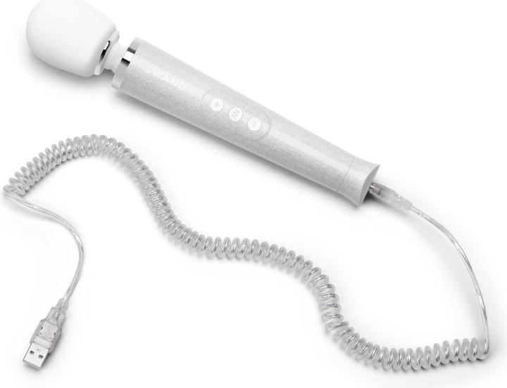 Actual product image Le Wand Petite All That Glimmers Rechargeable Vibrating Massager White