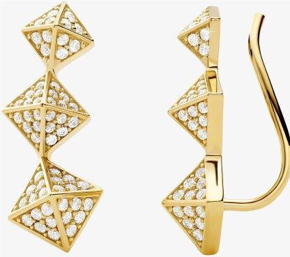 Immagine prodotto Michael Kors Mercer Pyramid Pavé Crawler (1% di pietra, 99% argento sterling)