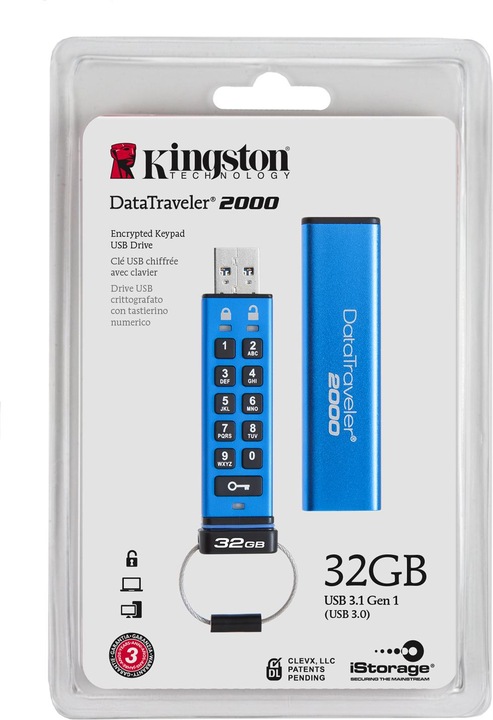 Actual product image Kingston DataTraveler 2000 (32 GB, USB-A, USB 3.1)