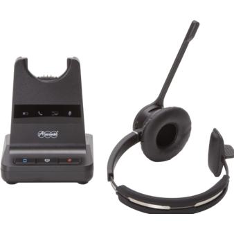 Thumbnail - Auerswald COMfortel H-600 Headset DECT (Kabellos, USB Typ-B), Office Headset, Schwarz