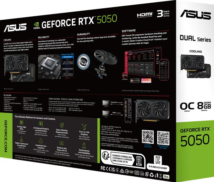 Produktbild ASUS Dual GeForce RTX 5050 OC (8 GB)