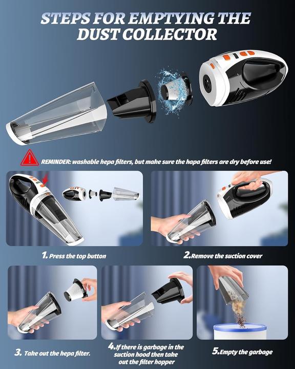 Produktbild Servomaster Kabelloser Handstaubsauger mit LED-Beleuchtung