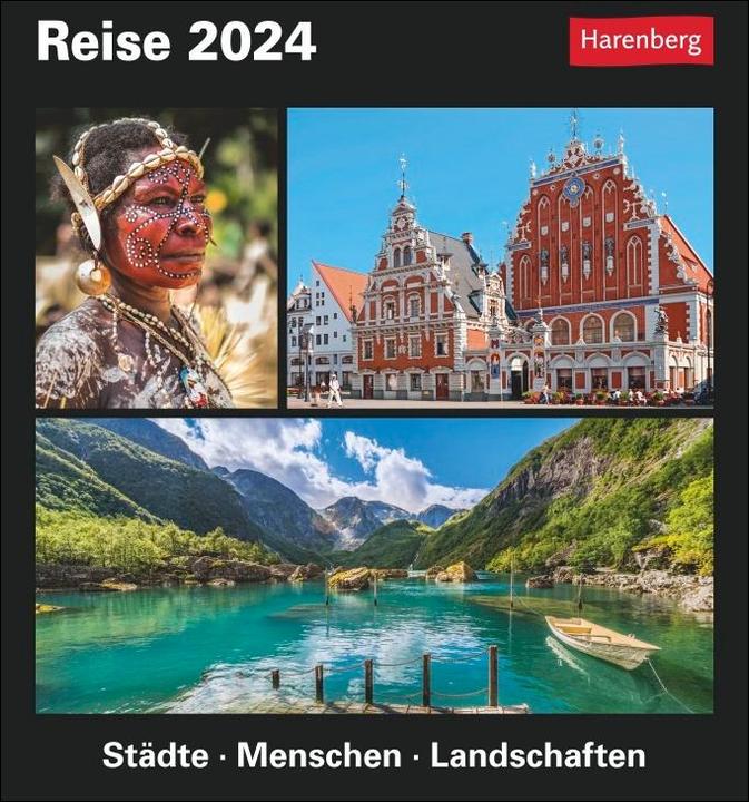 Produktbild Harenberg Reise Tagesabreisskalender 2024 (A4)
