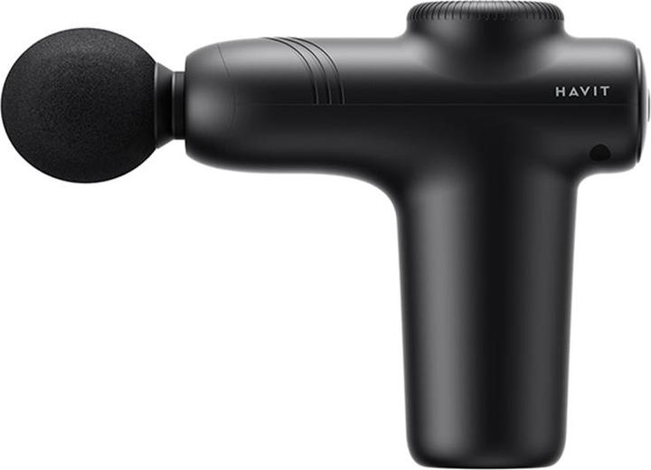 Immagine prodotto Havit - Mini Massage Gun (MG1508) - 7.4V, 15W, 3000RPM, 1500mAh - Black (5 Passi, 120 min)