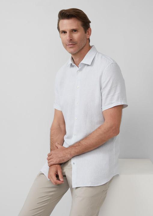 Immagine prodotto S.Oliver Hemd Tailored Fit: Strukturiertes Kurzarmhemd aus Leinemix (40)