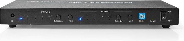 Actual product image Nedis HDMI ™ Matrix Switch | 4x 2-Port port(s) | 4x HDMI™ Input | 2x 3.5 mm / 2x HDMI™ Output /