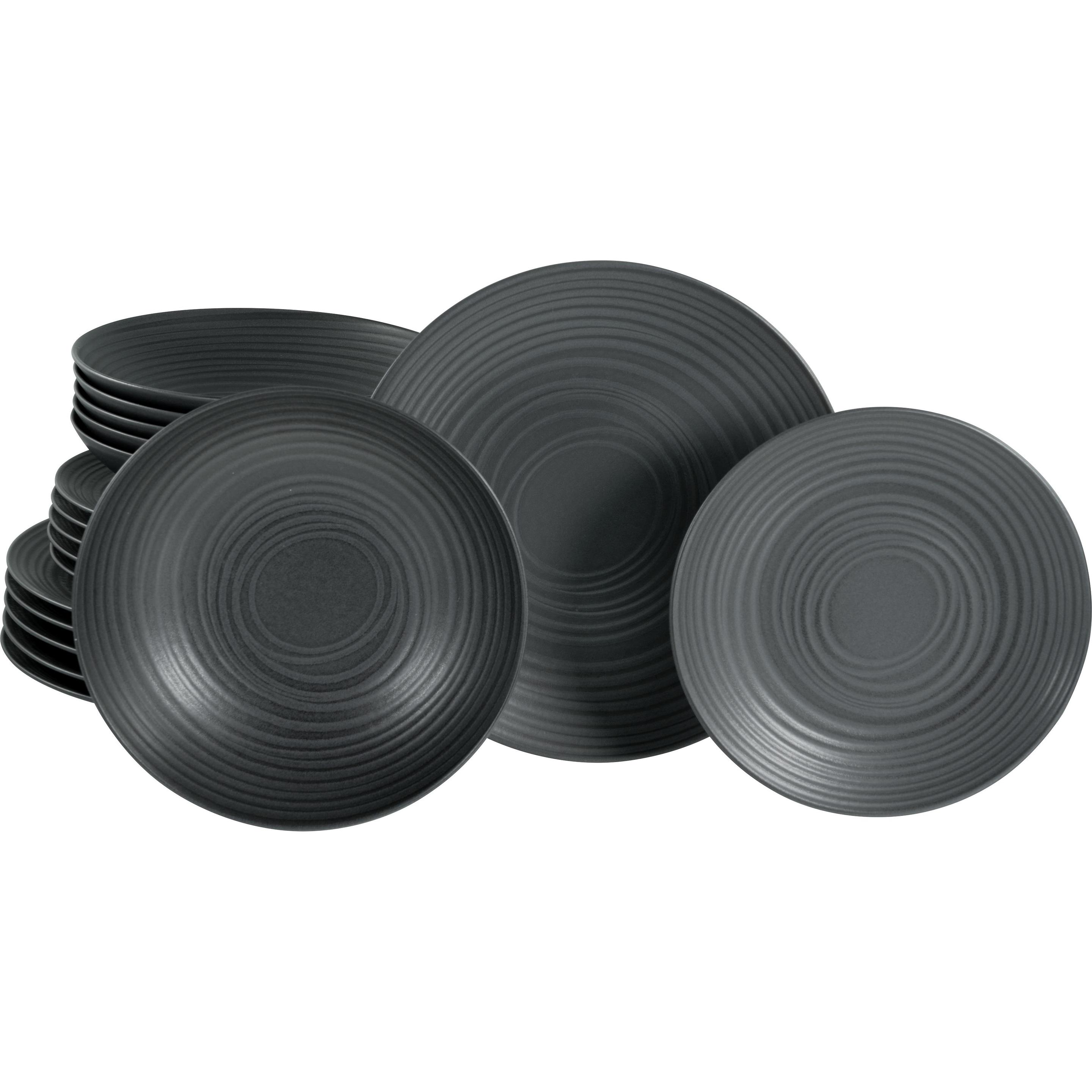 CreaTable, Geschirrset, Lava Stone (18 Stück)