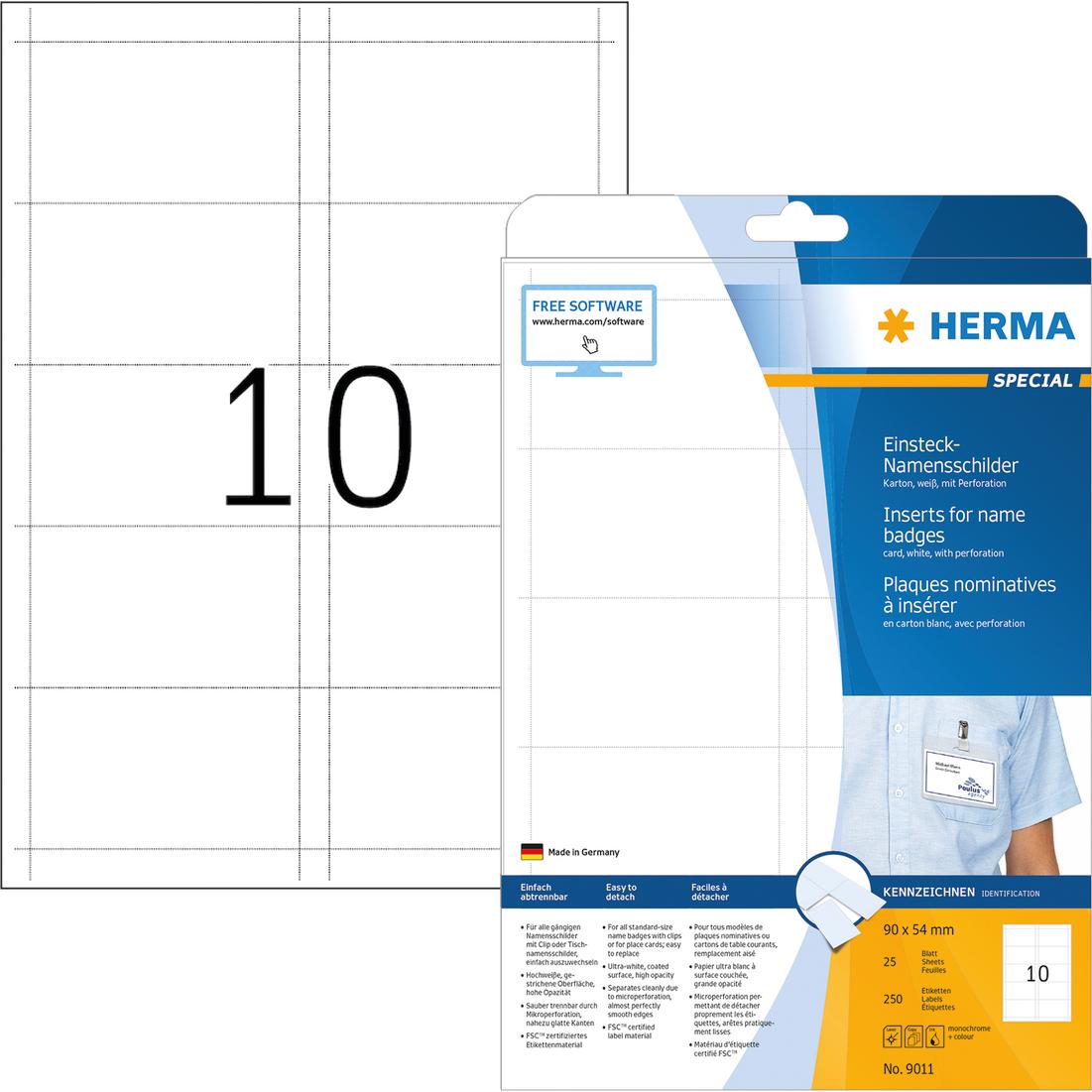 Thumbnail - Herma, Informationsschild, Special Einstecketiketten für Namensschilder