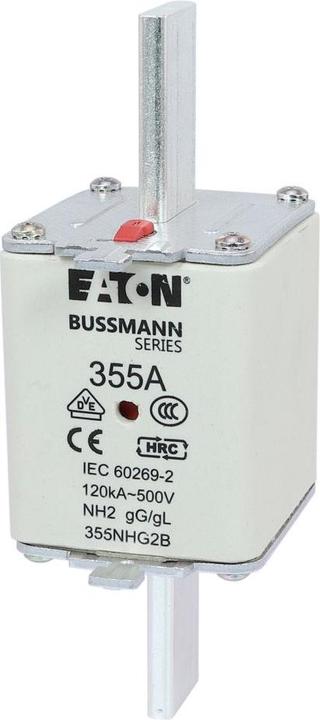 Immagine prodotto Eaton 355NHG2B Fusibile NH con indicatore meccanico Dimensione fusibile = 2 355A 500V 3 pezzi. (355 A)