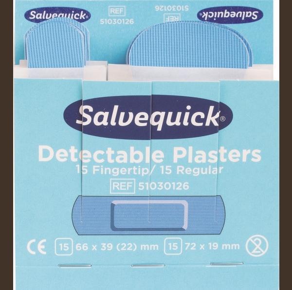 Actual product image Salvequick Refill plaster strips detectable (30 x)