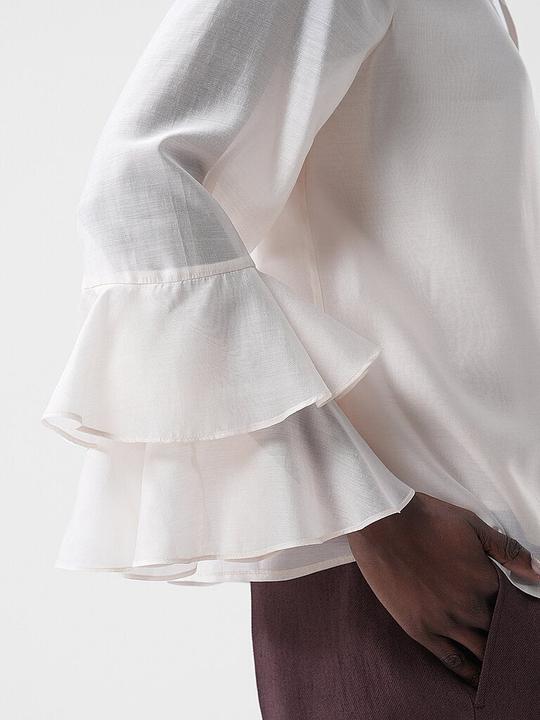 Immagine prodotto Comma Bluse Feminine Lyocell-Voile-Bluse mit Trompetenärmeln (44)