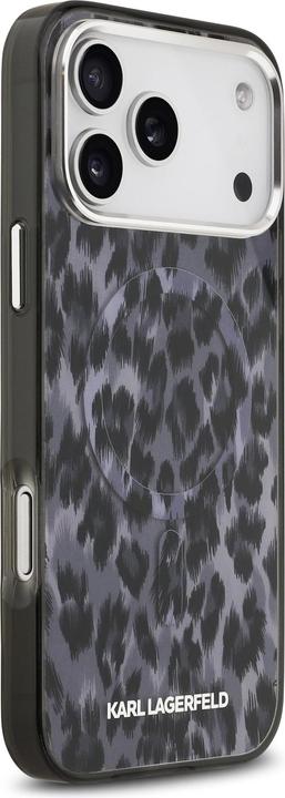 Immagine prodotto Karl Lagerfeld - IML Leopard Pattern MagSafe (KLHMP17XHDLEOICK) - iPhone 17 Pro Max - Black (Apple iPhone 17 Pro Max)