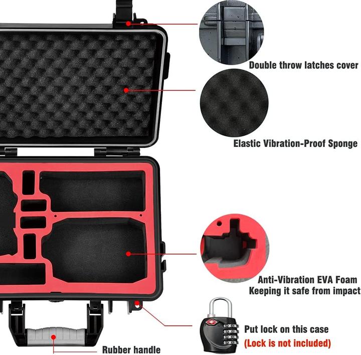 Produktbild Lekufee Wasserdichter Koffer für DJI Mini-Drohnen (Drohnen Koffer, DJI Mini 2, DJI Mini SE, DJI Mini 4 Pro, DJI Mavic Mini)