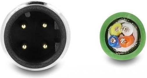 Produktbild Delock Netzwerkkabel M12 4 Pin D-kodiert zu offenen Kabelenden TPU 2 m (SF/UTP, 2 m)