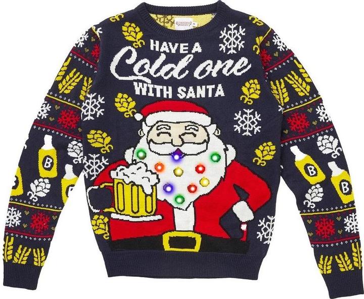 Produktbild Christmas Sweats Have a Cold One With Santa LED Sweater (L)