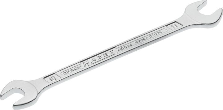 Actual product image HAZET Double open-end wrench 450N-10X11 ∙ Outside hexagon profile ∙ 10 x 11 mm (10 mm, 11 mm)