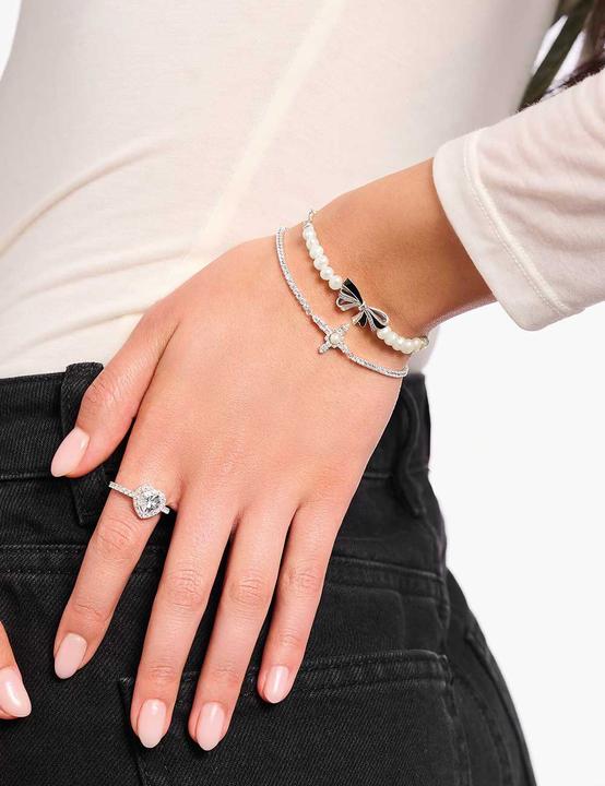 Produktbild Thomas Sabo Armband Cross Romance (19 cm, Süsswasserzuchtperle, 925 Sterling Silber)