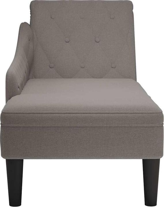Produktbild VidaXL Chaiselongue Lounge Sofa Recamiere mit Rechter Armlehne Taupe Stoff