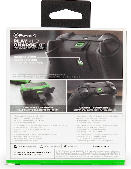 Image du produit PowerA Kit Play & Charge Batterie de contrôleur de jeu (Xbox Series X, Xbox Series S)