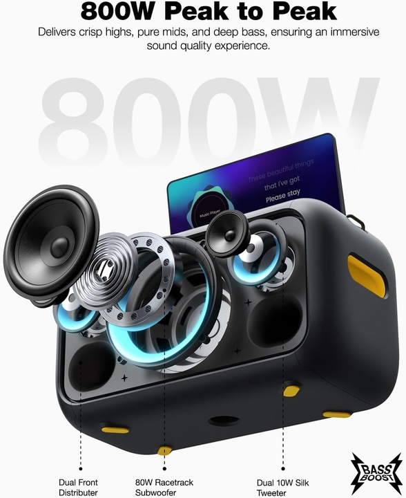 Produktbild Ikarao Break X1 Karaoke-Maschine mit Bildschirm und Mikrofonen