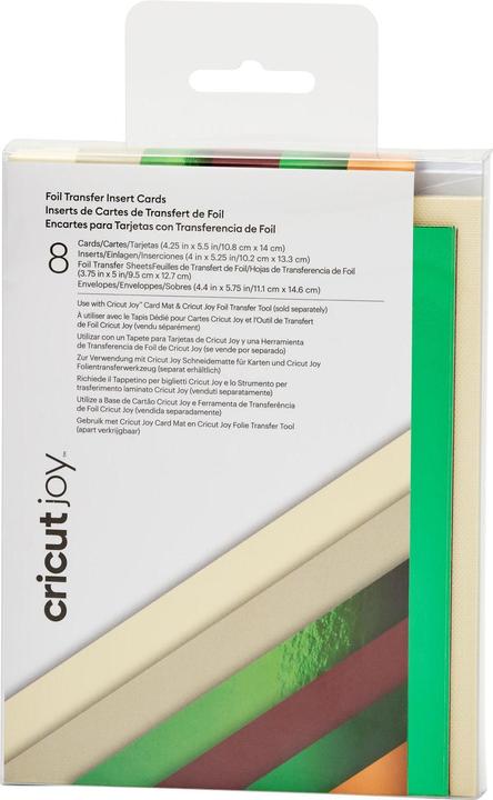 Cricut Blanco Kaart Joy 10,8 x 14 cm Overdracht, Crème/Kaki, 8 stuks (8 Pcs.)