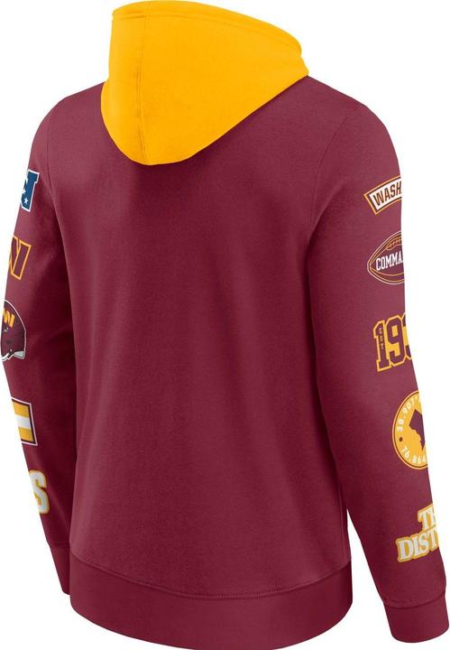 Immagine prodotto Fanatics Felpa con cappuccio con stampa sulle maniche Washington Commanders NFL - S (S)