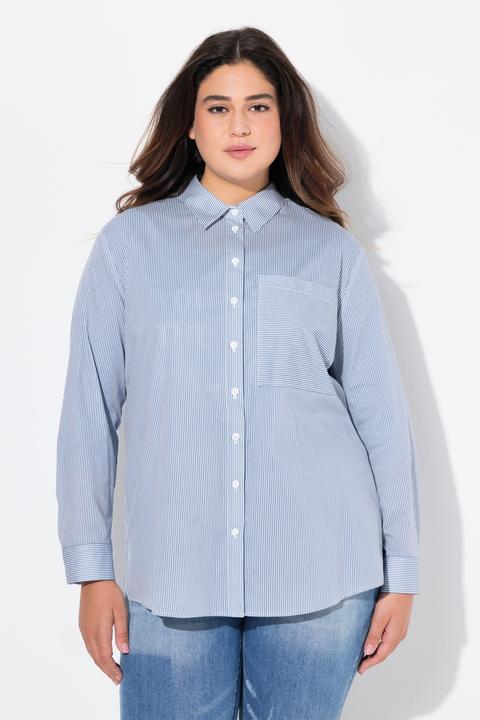 Actual product image Ulla Popken Striped Button Down Shirt (46, 48)