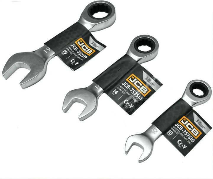 Actual product image JCB Short ratchet ring spanner 16 mm (16 mm)