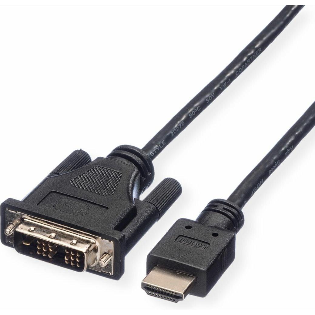 Roline Nero Dvi — Hdmi (Typ A) (1.50 M), Cavo Video,
