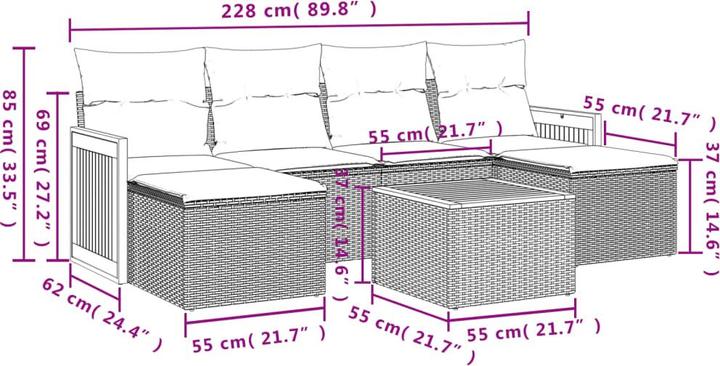 Produktbild vidaXL Garten Sofagarnitur
