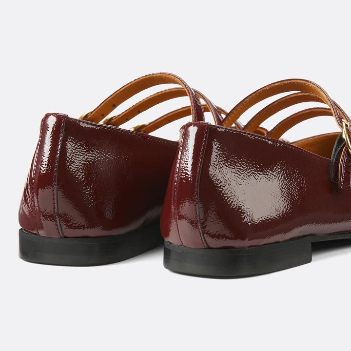 Produktbild La Redoute Collections Lackleder-Baby-Ballerinas mit Dreifach-Riemchen (41)